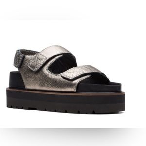 Clarks chunky metallic sandals